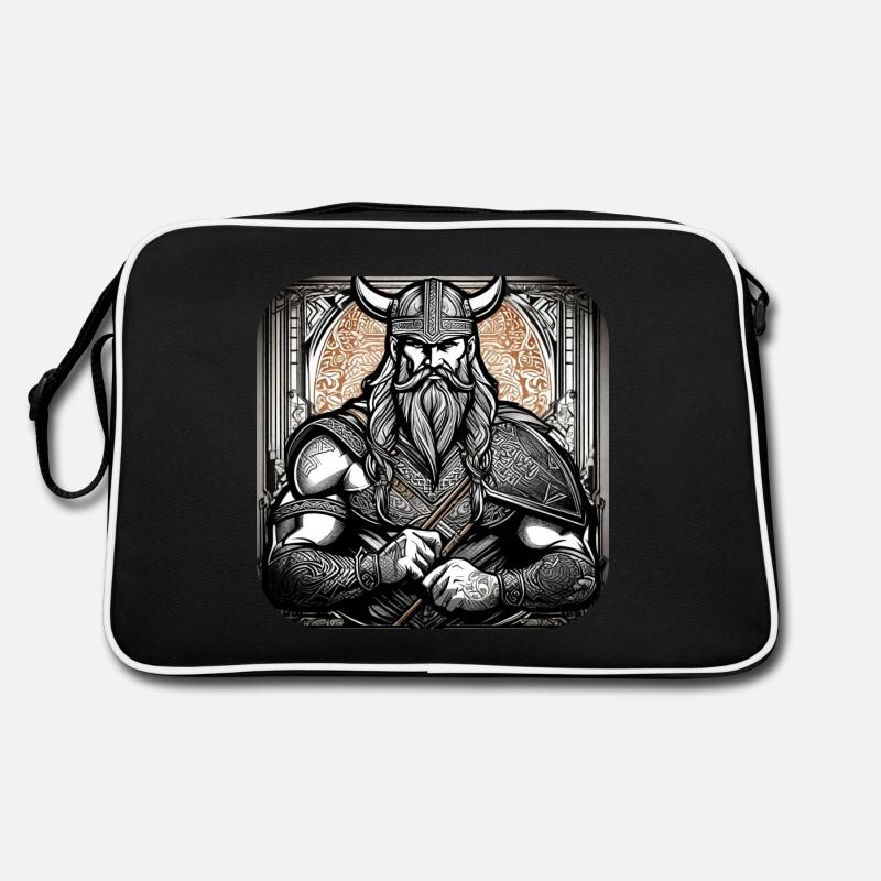 Stolzer Wikinger Krieger Germane Retro Tasche