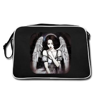 Cool Gothic Angel II - Retro Bag - black/white - Back