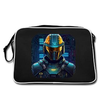 Motif cool du cyberespace - Sac Retro - noir/blanc - Dos
