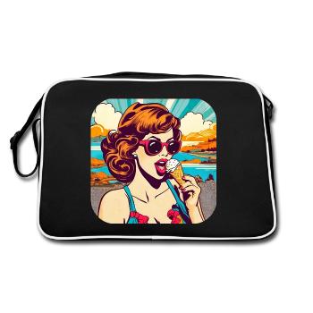 Fille rétro cool - Sac Retro - noir/blanc - Dos