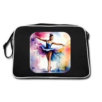 Ballerine étoile aux couleurs vives - Sac Retro - noir/blanc - Dos
