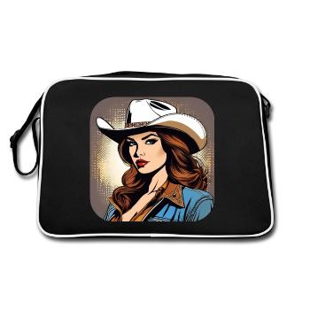 Fille de l’Ouest cool - Sac Retro - noir/blanc - Dos