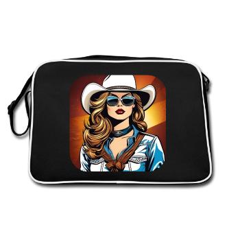 Fille de l’Ouest cool - Sac Retro - noir/blanc - Dos