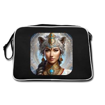 Chaman animal mystique - Sac Retro - noir/blanc - Dos