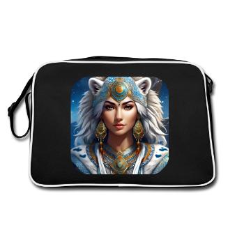 Chaman animal mystique - Sac Retro - noir/blanc - Dos