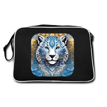 Motif mystique Mystérieux léopard des neiges - Sac Retro - noir/blanc - Dos