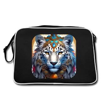 Motif mystique Mystérieux léopard des neiges - Sac Retro - noir/blanc - Dos