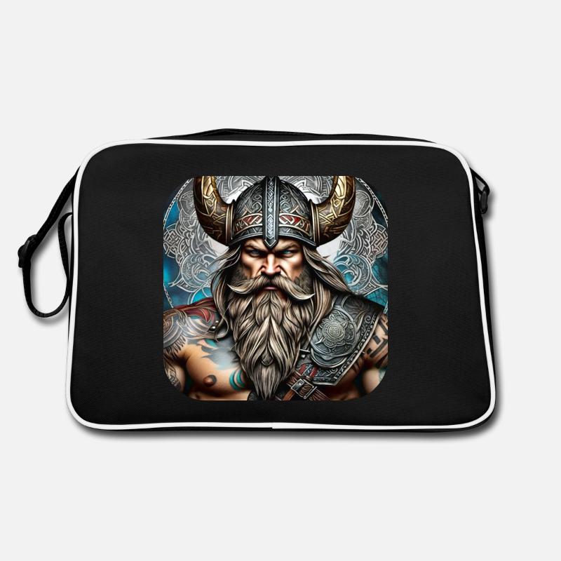 Stolzer Wikinger Krieger Germane Retro Tasche