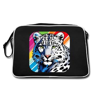 Motif mystique Mystérieux léopard des neiges - Sac Retro - noir/blanc - Dos