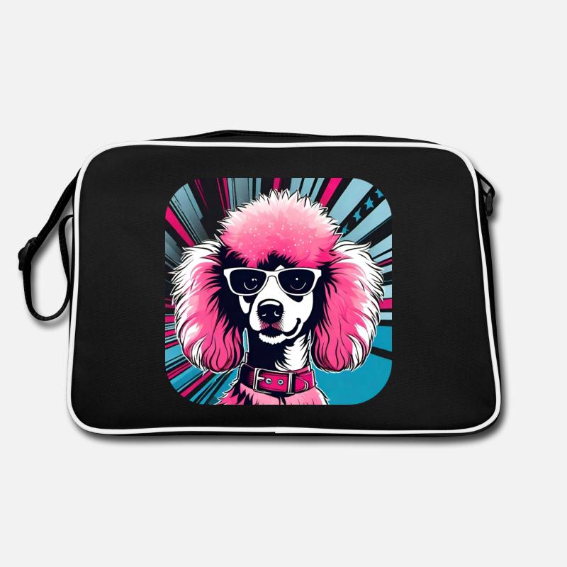 Cute Pink Pop Art Poodle Retro Bag