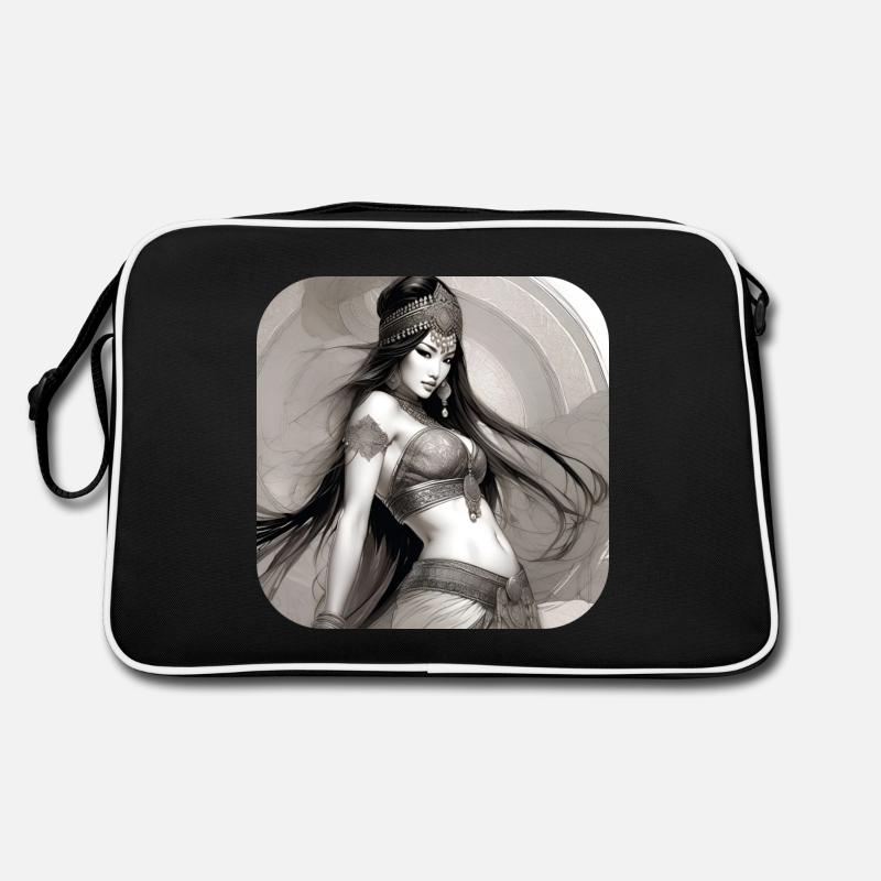 Mystical oriental belly dancer Retro Bag