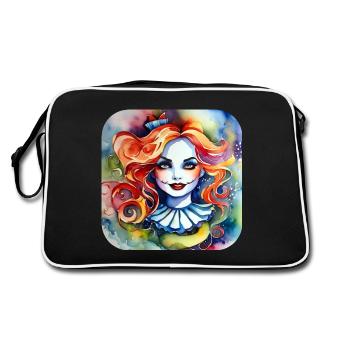 Cool Harlequin Gothic Girl - Retro Bag - black/white - Back