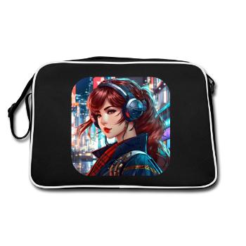 Fille hip hop cool - Sac Retro - noir/blanc - Dos