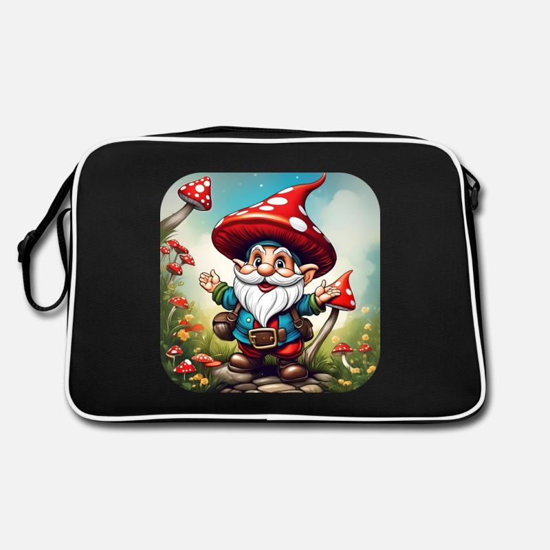 Cute Toadstool Leprechaun Retro Bag