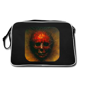 Dark Horror Face - Retro Bag - black/white - Back