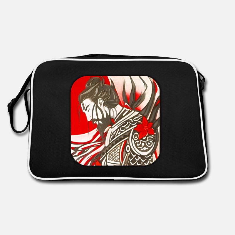Stolzer Samurai Krieger Retro Tasche