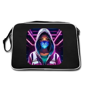 Fille Cyberpunk Cool VI - Sac Retro - noir/blanc - Dos