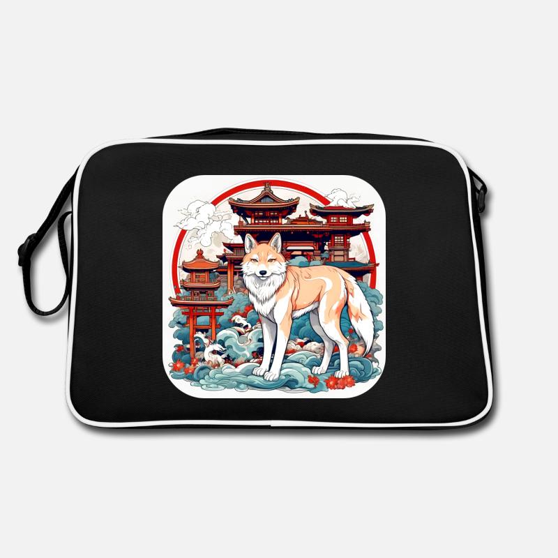 Asiatischer Fuchs Retro Tasche