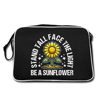 TENEZ-VOUS DROIT, FACE À LA LUMIÈRE, SOYEZ UN TOURNESOL - Sac Retro - noir/blanc - Dos