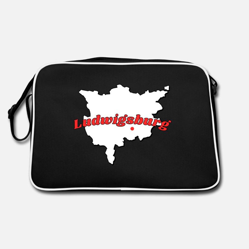 Ludwigsburg - Retro Tasche - Schwarz/Weiß