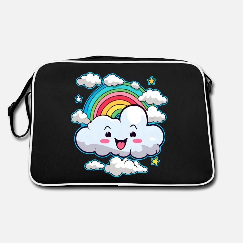 Nuage mignon avec arc-en-ciel Sac Retro
