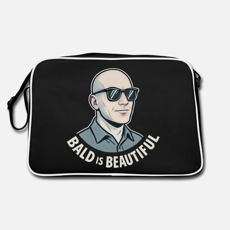 Männer Glatze Geschenkidee Bald Is Beautiful Retro Tasche