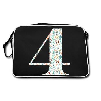 4e anniversaire floral - Sac Retro - noir/blanc - Dos