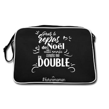 Pour le repas de Noel cette annee comptez moi - Sac Retro - noir/blanc - Dos