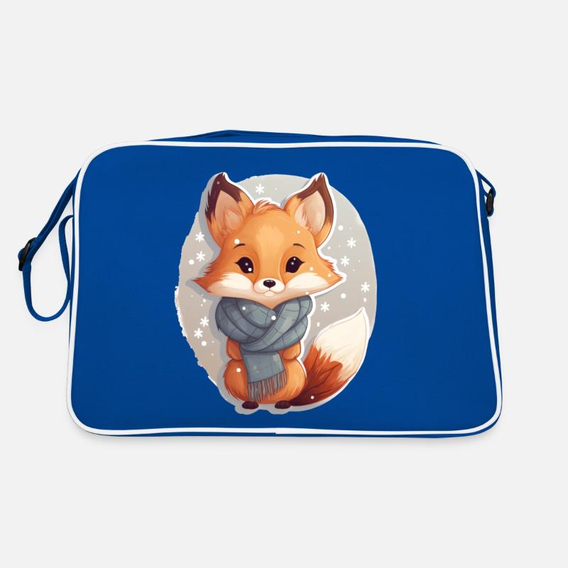 Fuchs im Winter Retro Tasche