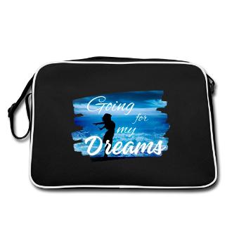 Going for my Dreams - Retro Bag - black/white - Back