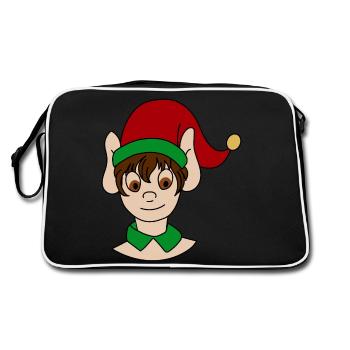 lutin de noel - Sac Retro - noir/blanc - Dos