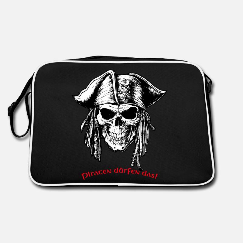 Pirate Skull 07 2024 B Zeichenfläche 1 Retro Tasche