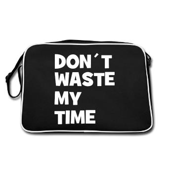 Ne perdez pas mon temps - Ne perdez pas mon temps - Sac Retro - noir/blanc - Dos