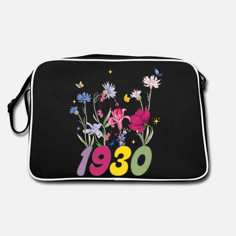 Année de naissance 1930 fleurs sauvages Sac Retro