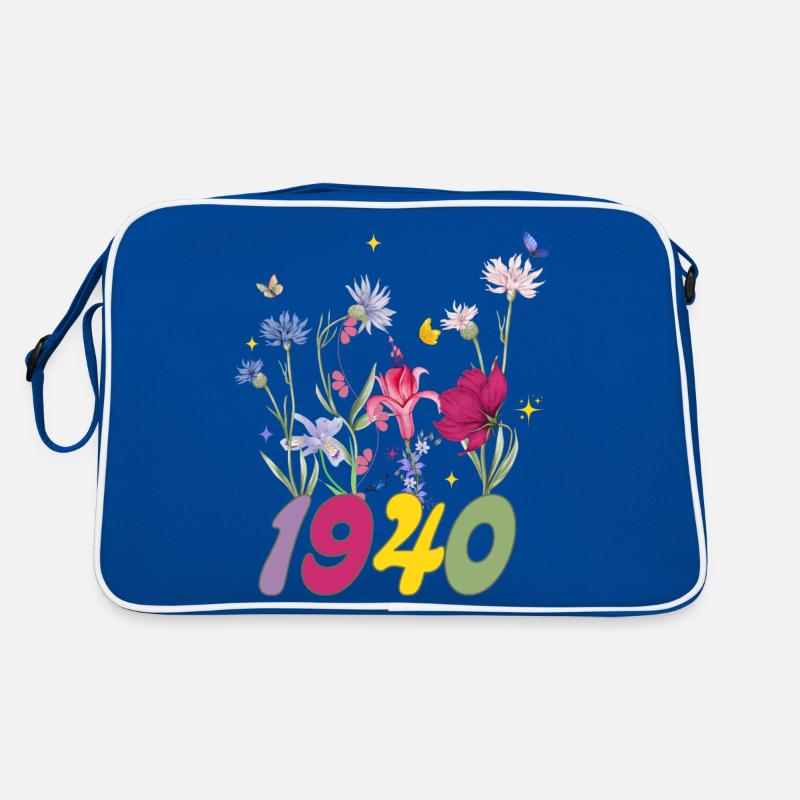 Année de naissance 1940 fleurs sauvages Sac Retro