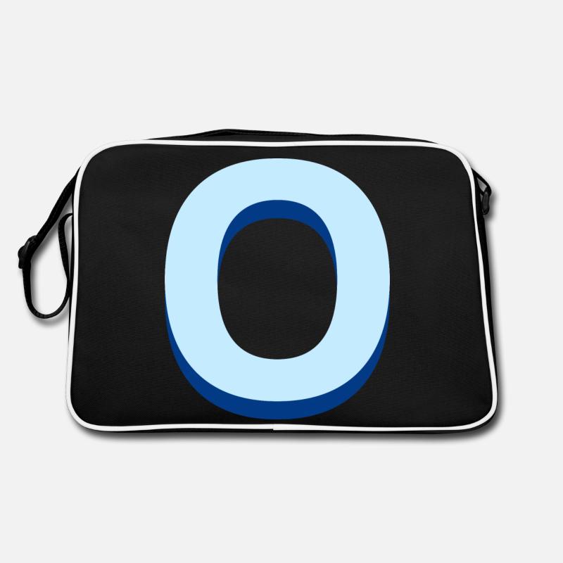 Lettre o bleu pop et moderne Sac Retro
