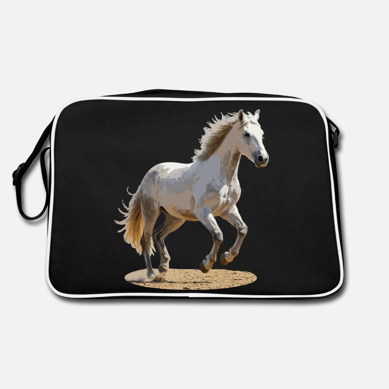 Cheval camarguais - Sac Retro - noir/blanc
