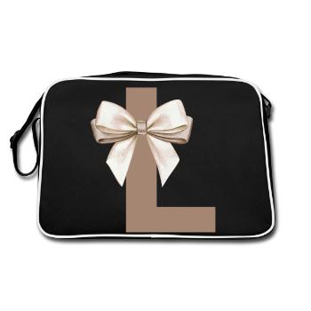 Lettre L Nœud - Sac Retro - noir/blanc - Dos