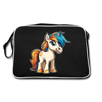 Mignon petit cheval poney - Sac Retro - noir/blanc - Dos