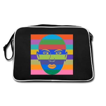 Le pouvoir des filles coloré - Sac Retro - noir/blanc - Dos