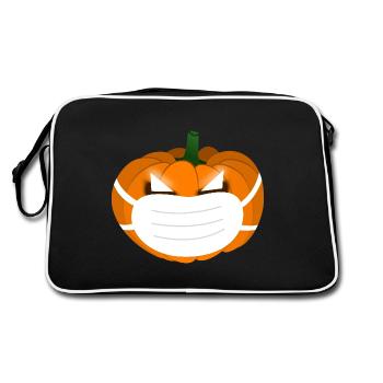 Cadeau de masque de citrouille d’Halloween - Sac Retro - noir/blanc - Dos