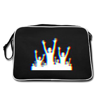 Glitch Party – Festival Style - Retro Bag - black/white - Back