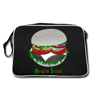 Salade style burger - Sac Retro - noir/blanc - Dos