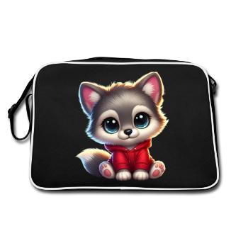 Wolf 8 - Retro Bag - black/white - Back