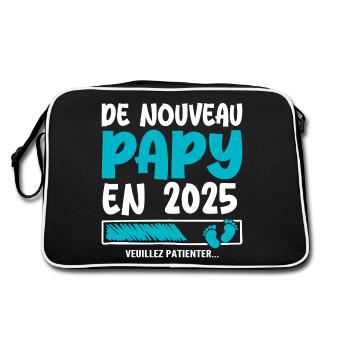 De nouveau papy en 2025 - Sac Retro - noir/blanc - Dos