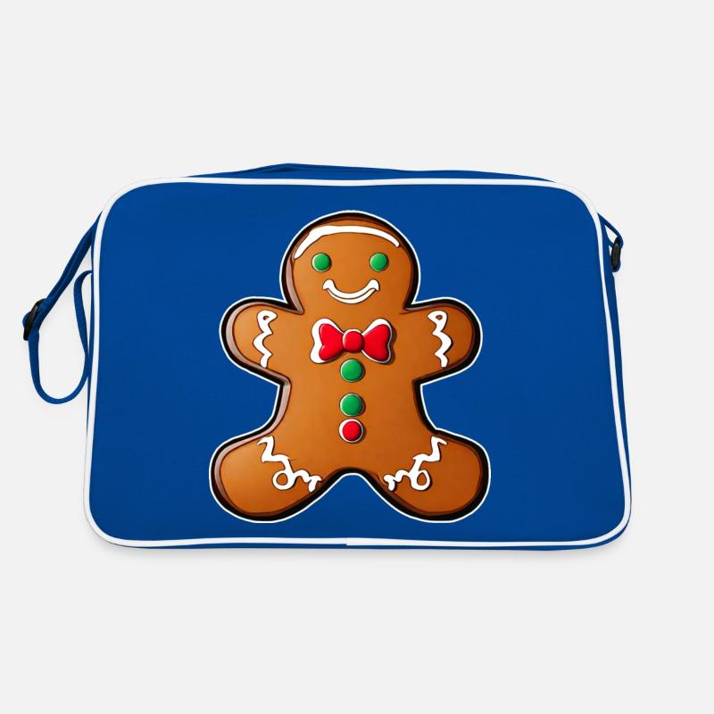 Cute gingerbread man Retro Bag