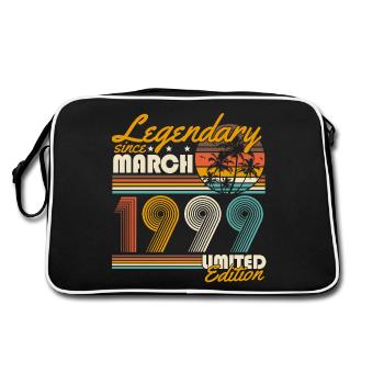 Légendaire depuis mars 1999 Vintage Birthday - Sac Retro - noir/blanc - Dos
