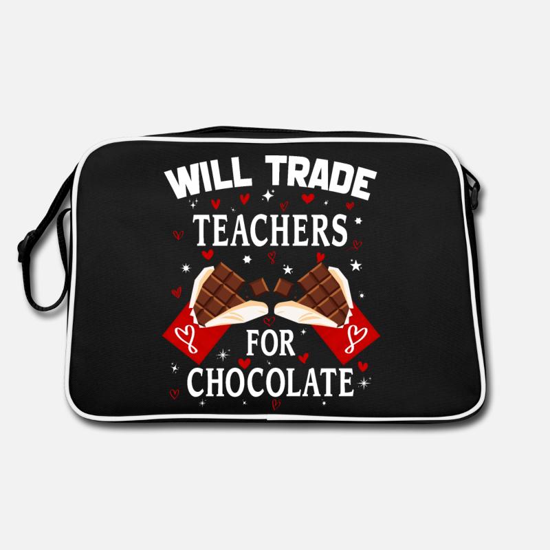 Tauschen Sie Lehrer gegen Schokoladen-Valentinstage Retro Tasche