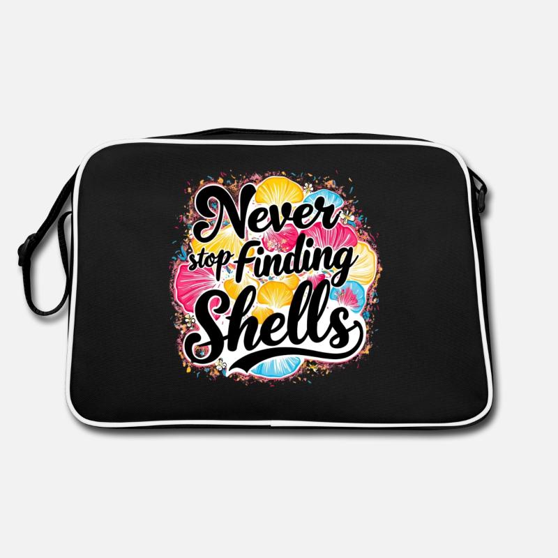 Never Stop Finding Shells Design Retro Bag