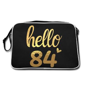 Hello 84 gold - Retro Bag - black/white - Back